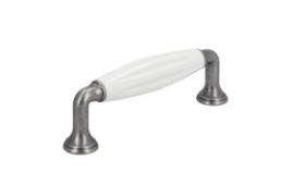 Käepide 114 mm (antiikhõbe/valge)