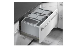 Prügikastid raamiga 800 mm sahtlisse, HAILO "XXL" (hall)